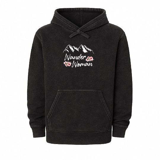Wanderwoman Wanderlust Hiker Mountaineer Mineral Wash Hoodies