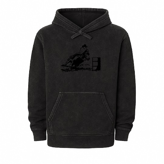 barrel racing Mineral Wash Hoodies