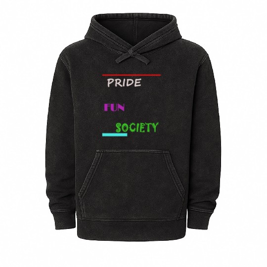 PRIDE FUN SOCIETY Mineral Wash Hoodies
