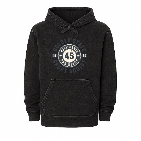 California Golden State San Diego Sport Addict Mineral Wash Hoodies