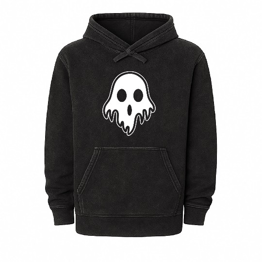 Ghost Halloween Spooky Mineral Wash Hoodies