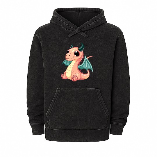 CUTE DRAGON DRAGON FLY Mineral Wash Hoodies