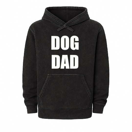 DOG DAD - cute dog Mineral Wash Hoodies