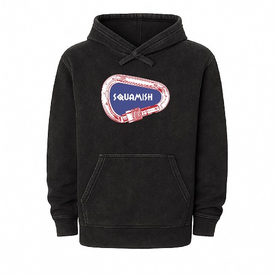 Squamish Rock Climbing Carabiner Mineral Wash Hoodies