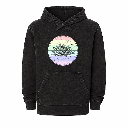 Lotus vintage - Lotus - Lotus - Buddhist Mineral Wash Hoodies