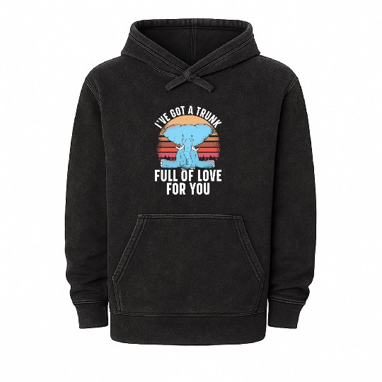 Elephant Lover Wildlife Animal Zoo Zookeeper Mineral Wash Hoodies