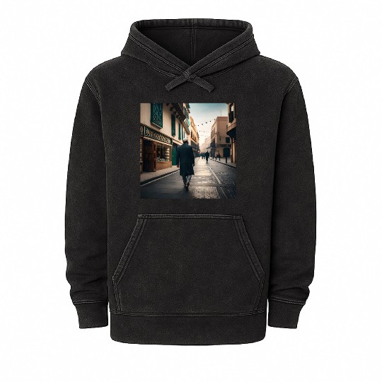 Fantasy pictures ,town Morocco ,city casablanca Mineral Wash Hoodies