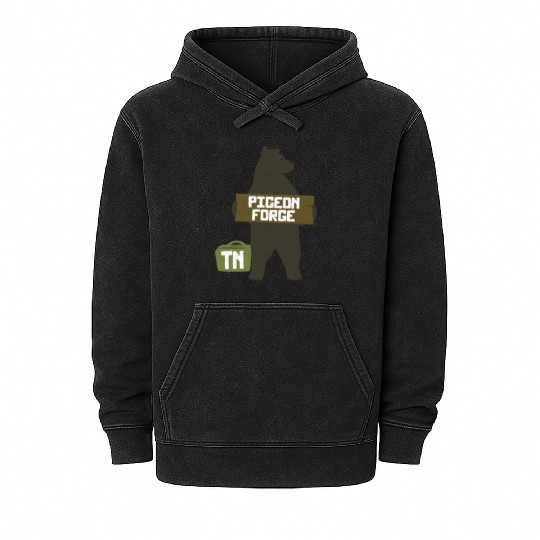 Pigeon Forge Tennessee Great Smoky Mountains Bear Mineral Wash Hoodies