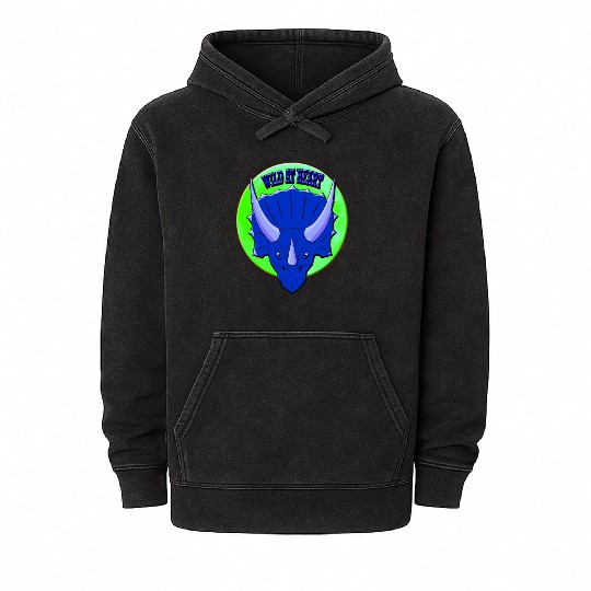 Wild At Heart- Triceratops Mineral Wash Hoodies