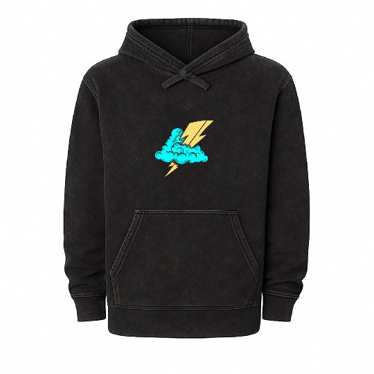 Lightning Bolt Mineral Wash Hoodies