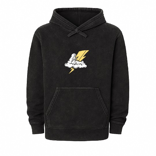 Lightning Bolt Mineral Wash Hoodies