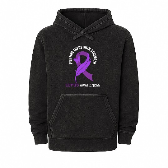Lupus Awareness Lupus Fighter Mineral Wash Hoodies