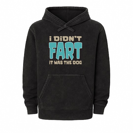 i didn t fart it was the dog funny dad husband Mineral Wash Hoodies