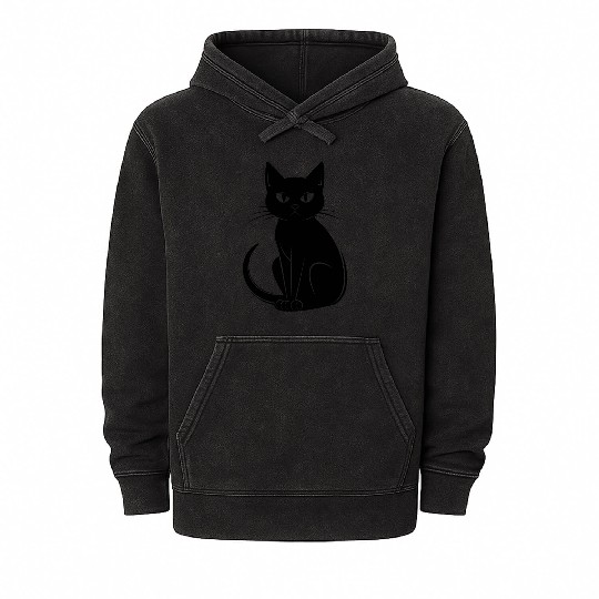 Cat Kitten Feline Meow Mineral Wash Hoodies