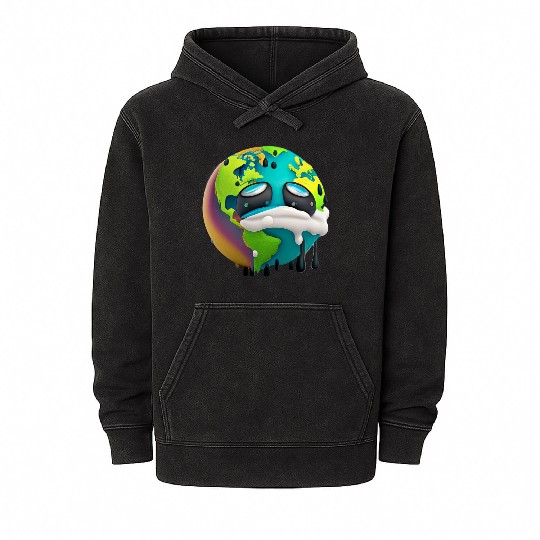 ECOLIVING, SAVE EARTH Mineral Wash Hoodies