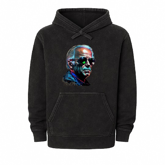 hyperrealistic portrait of a cyberpunk Joe Mineral Wash Hoodies
