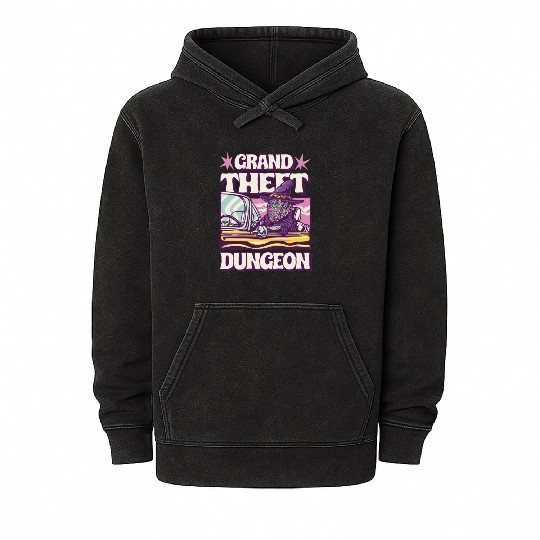 Grand Theft Dungeon Mineral Wash Hoodies
