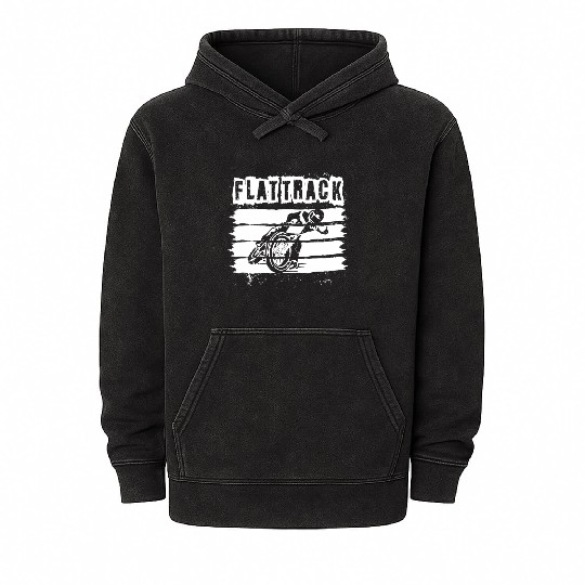 Flat Track Motorcycle Dirt Track Speedway Mineral Wash Hoodies