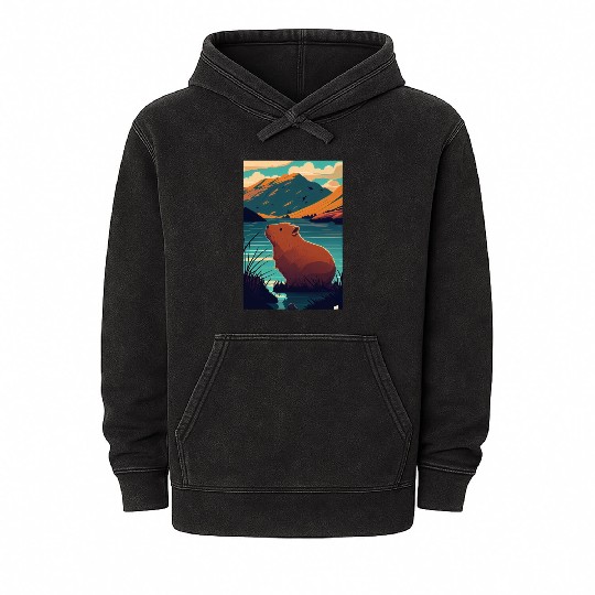 Capybara Nature Capibara Mineral Wash Hoodies