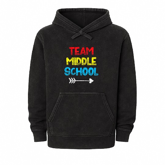 Middle School Teacher Student Back to School Mineral Wash Hoodies