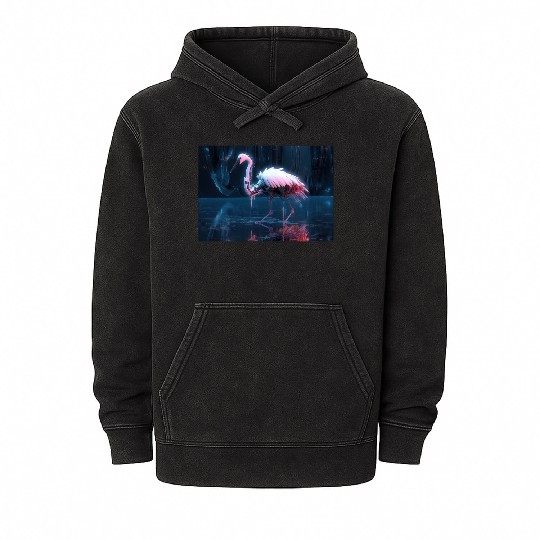 Neon Bird of Paradise Mineral Wash Hoodies