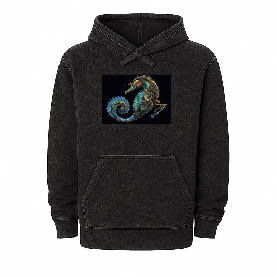 Cybernetic Octopus Mineral Wash Hoodies