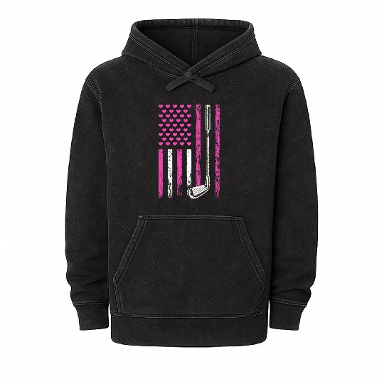 American Sports Flag Sporty Golf Club Mother's Day Mineral Wash Hoodies