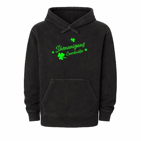Shenanigans Coordinator Teacher St Patrick'S Day Mineral Wash Hoodies
