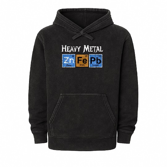 Periodic Table Of Elements Chemistry Fun Mineral Wash Hoodies