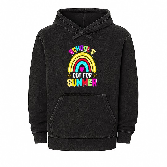 Schools Out For Summer Teacher Last Day Of School Mineral Wash Hoodies