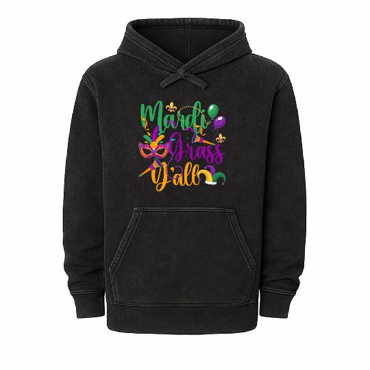 Carnival New Orleans Celebrate Tuesday Mineral Wash Hoodies