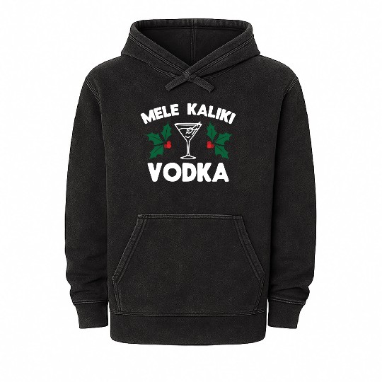 Mele Kaliki Vodka Kalikimaka Mineral Wash Hoodies