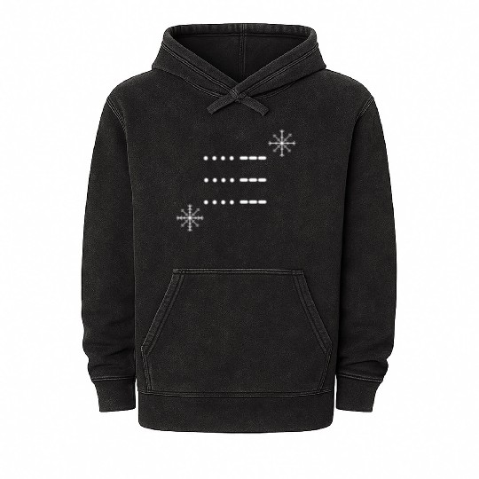 Ho Ho Ho Morse Code Santa Phrase Amateur Ham Radio Mineral Wash Hoodies
