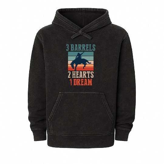 Barrel Racing Rodeo Mineral Wash Hoodies