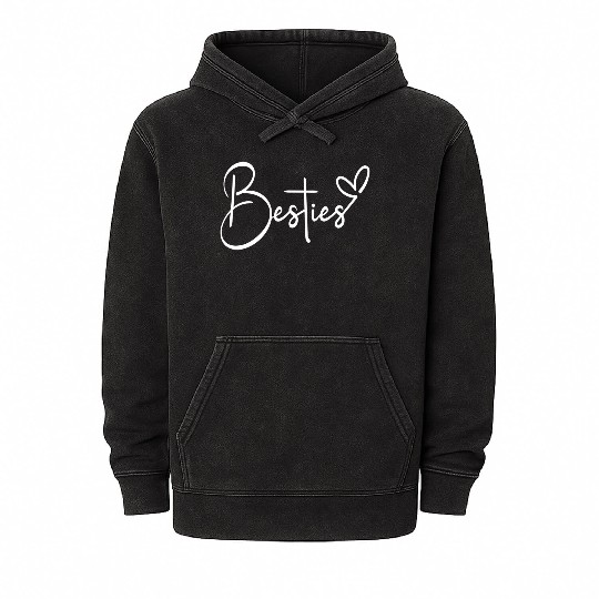Best Friend Besties Mineral Wash Hoodies