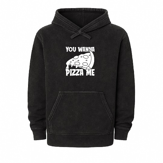Street Food Pizza Mineral Wash Hoodies