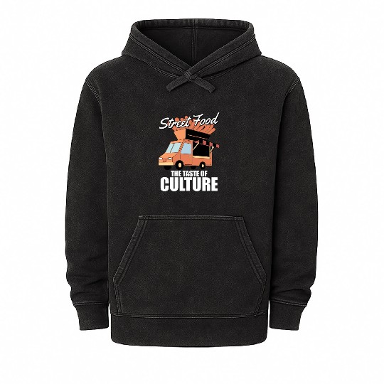 Street Food Culture Mineral Wash Hoodies