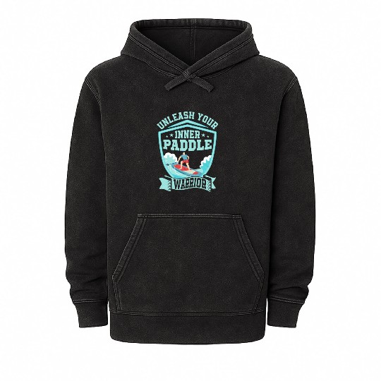 Unleash Your Inner Paddle Warrior Stand Up Paddle Mineral Wash Hoodies