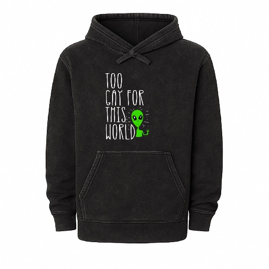 Too Gay For This World Gay Pride Parade LGBTQ Mineral Wash Hoodies