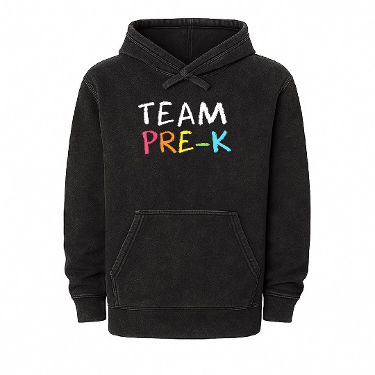 Team Pre K Teacher Back To School Top Mineral Wash Hoodies