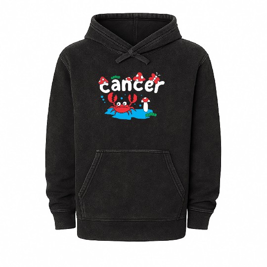 CANCER ZODIAC Mineral Wash Hoodies