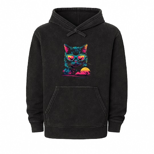 Cool Cat Ever Mineral Wash Hoodies