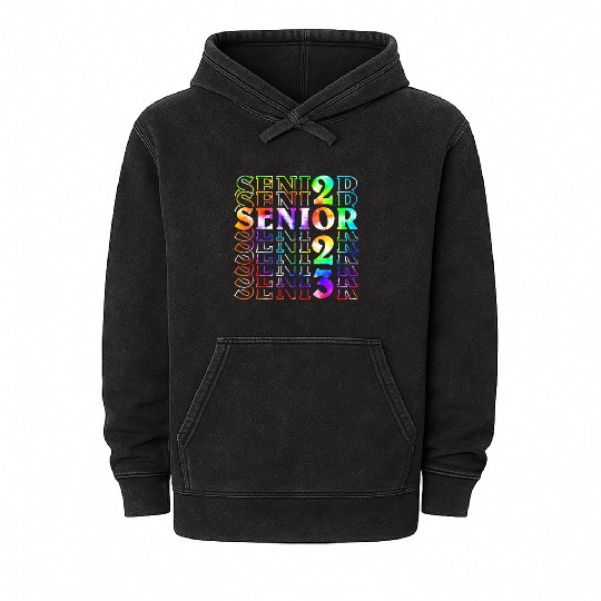 Senior Graduation 23 Men Girl Class of 2023 Senior Mineral Wash Hoodies