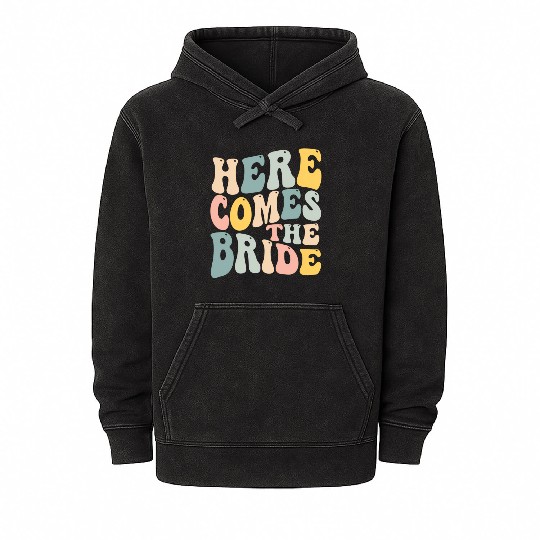 Here Comes The Bride Aesthetic Trend Mineral Wash Hoodies