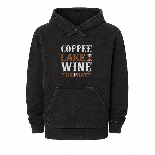 Coffee Lake Wine Repeat Mineral Wash Hoodies