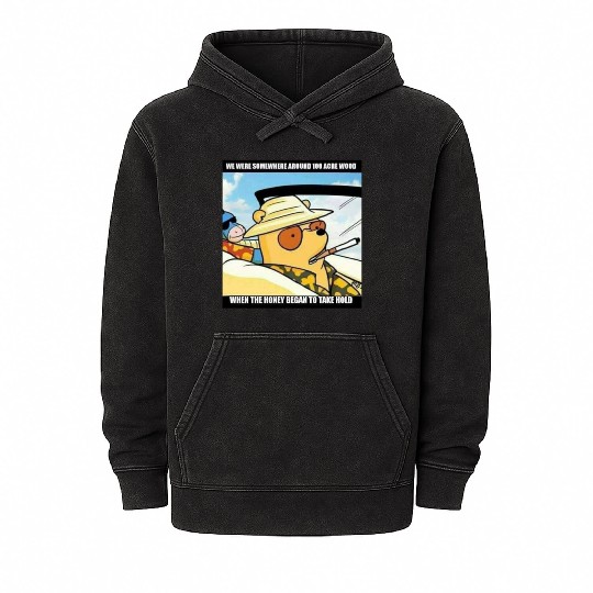 Can't stop here, its pooh country Mineral Wash Hoodies