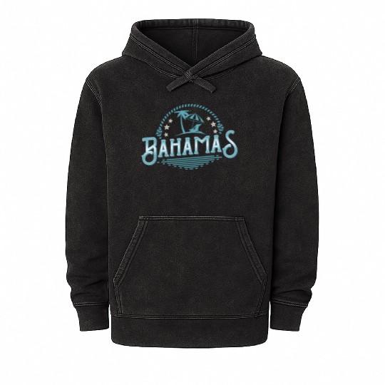 Proud Bahamas Bahamians Flag sau Mineral Wash Hoodies