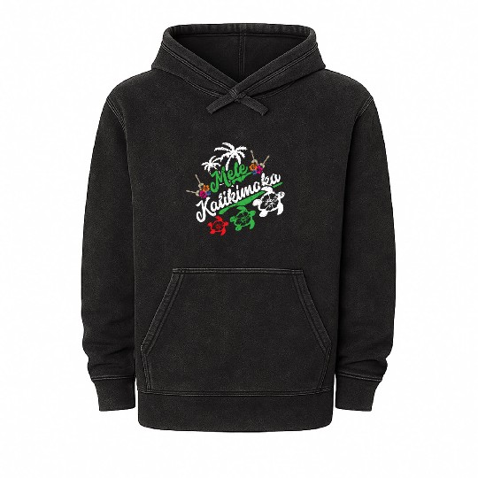 Mele Kalikimaka - Fun Merry Mineral Wash Hoodies