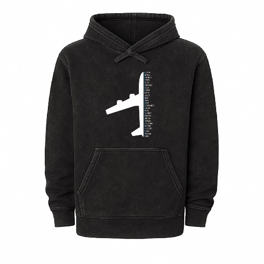 Nato Alphabet For A Air Traffic Controller Mineral Wash Hoodies