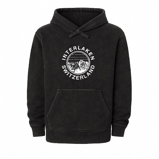 Switzerland Interlaken i Mineral Wash Hoodies